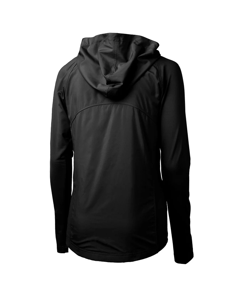 Cutter & Buck Women's Los Angeles Dodgers Adapt Eco Knit Hybrid Raglan Full-Zip Hoodie