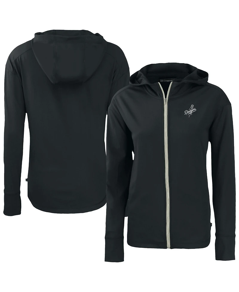 Cutter & Buck Women's Black Los Angeles Dodgers Daybreak Eco Full-Zip Hoodie