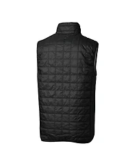 Cutter & Buck Men's Black Los Angeles Dodgers Rainier PrimaLoft Eco Insulated Full-Zip Puffer Vest