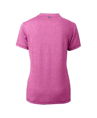 Cutter & Buck Women's Light Pink New York Yankees Forge Heathered Stretch Blade Top