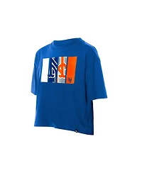 New Era Women's Royal York Mets Boxy Foil Logo T-Shirt