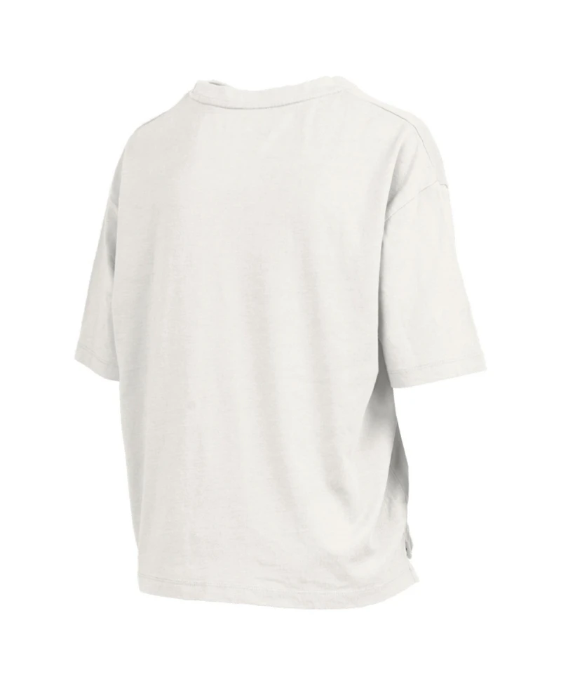 Pressbox Women's White Purdue Boilermakers Elena Oversized Slub T-Shirt