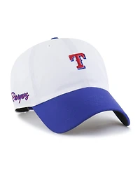 '47 Brand Men's White/Royal Texas Rangers Vista Mini Clean Up Brrr° Adjustable Hat