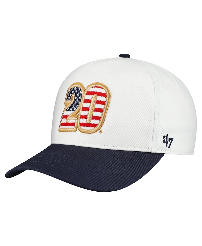 '47 Brand Men's White Christopher Bell Flag Fill Two-Tone Team Adjustable Hitch Hat
