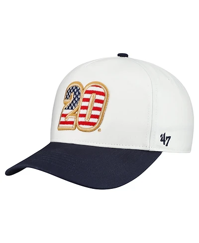 '47 Brand Men's White Christopher Bell Flag Fill Two-Tone Team Adjustable Hitch Hat