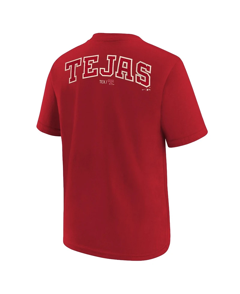 Nike Big Boys and Girls Red Texas Rangers 2026 City Connect T-Shirt