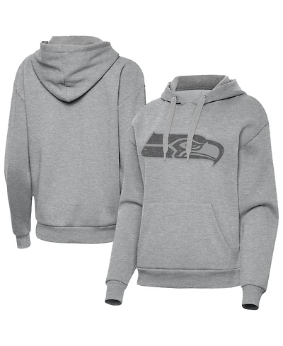 Antigua Women's Heather Gray Seattle Seahawks Victory Hoodie