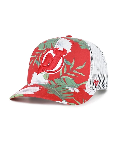 '47 Brand Men's Red/White New Jersey Devils Beach Side Adjustable Trucker Hat