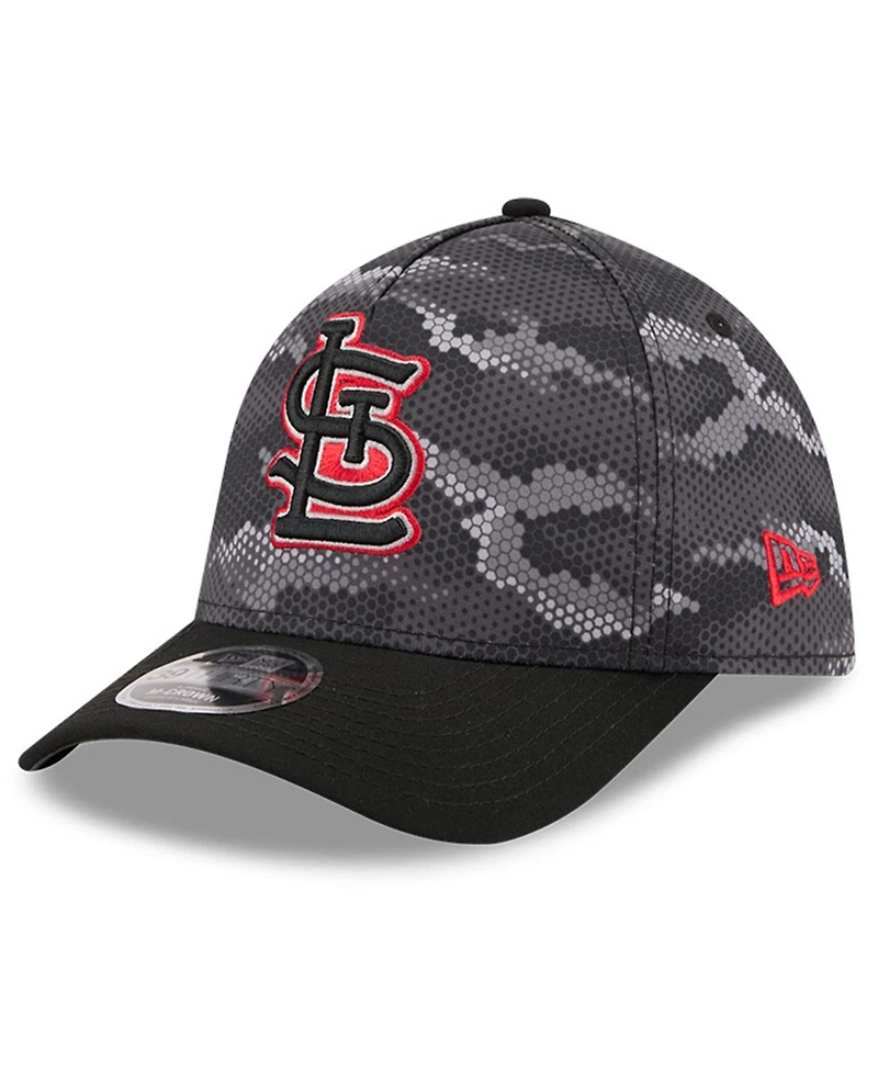 New Era Men's Black St. Louis Cardinals Camo 39THIRTY A-Frame Flex Hat