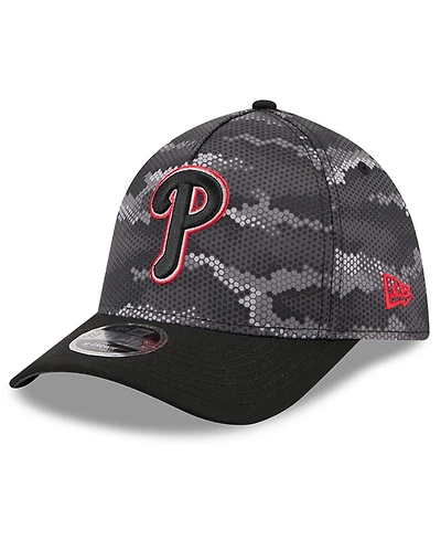 New Era Men's Black Philadelphia Phillies Camo 39THIRTY A-Frame Flex Hat