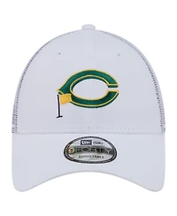 New Era Men's White Cincinnati Reds Flag 9FORTY Trucker Adjustable Hat