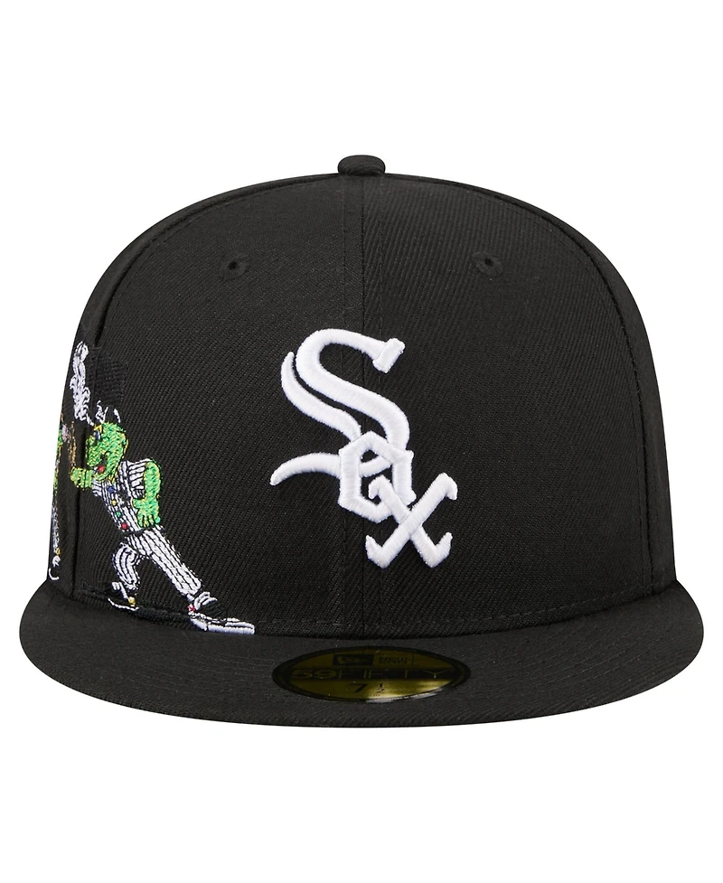 New Era Men's Black Chicago White Sox Run Mascot 59FIFTY Fitted Hat