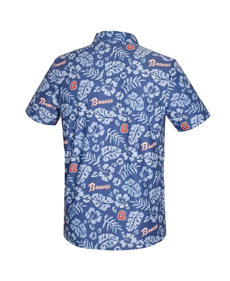 Reyn Spooner Men's Blue Atlanta Braves Cooperstown Pua Performance Polo Shirt