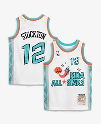 Mitchell & Ness Big Boys and Girls John Stockton White 1996 Nba All-Star Game Hardwood Classics Swingman Jersey