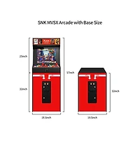 Unico Mvsx Home Arcade Bartop Console and Base with 50 Snk Classic Games Including King of Fighters, Metal Slug, Samurai Showdown and More
