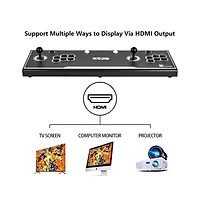 Unico Fun R1 Retro Arcade Fight Stick with 40 Snk Classic Games Including King of Fighters, Metal Slug, Samurai Showdown and More