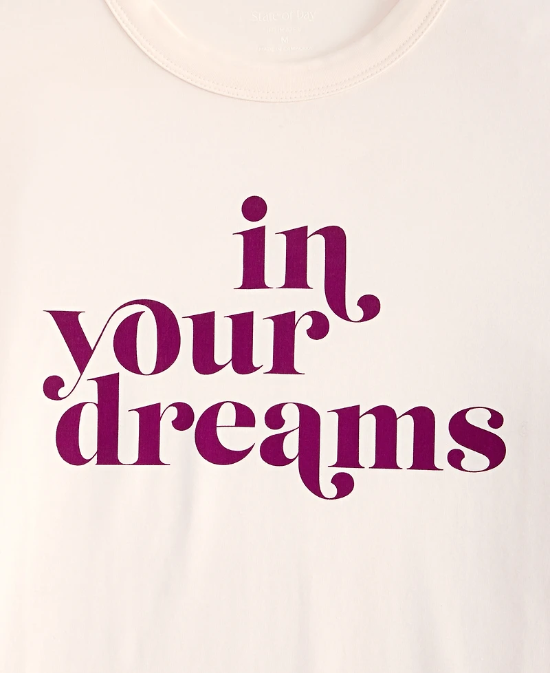 State of Day Women's Solid Baby Sleep Tee, Xs-3X, Macy's Exclusive