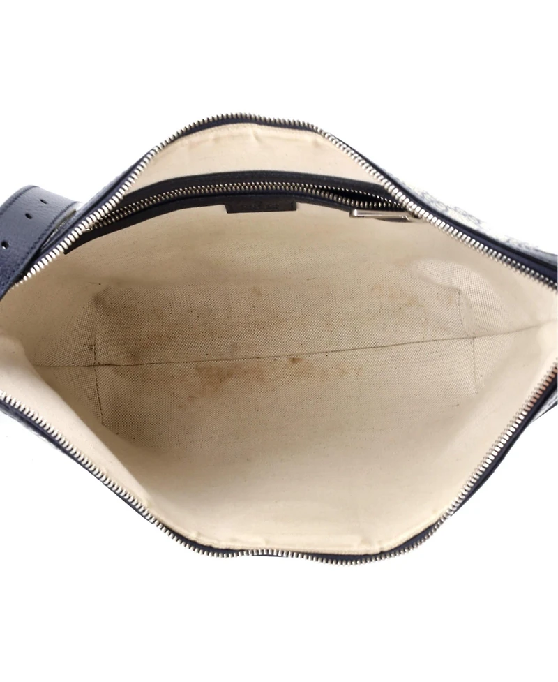 Pre-Owned Gucci Small Ophidia Half Moon Hobo Gg Coated Canvas