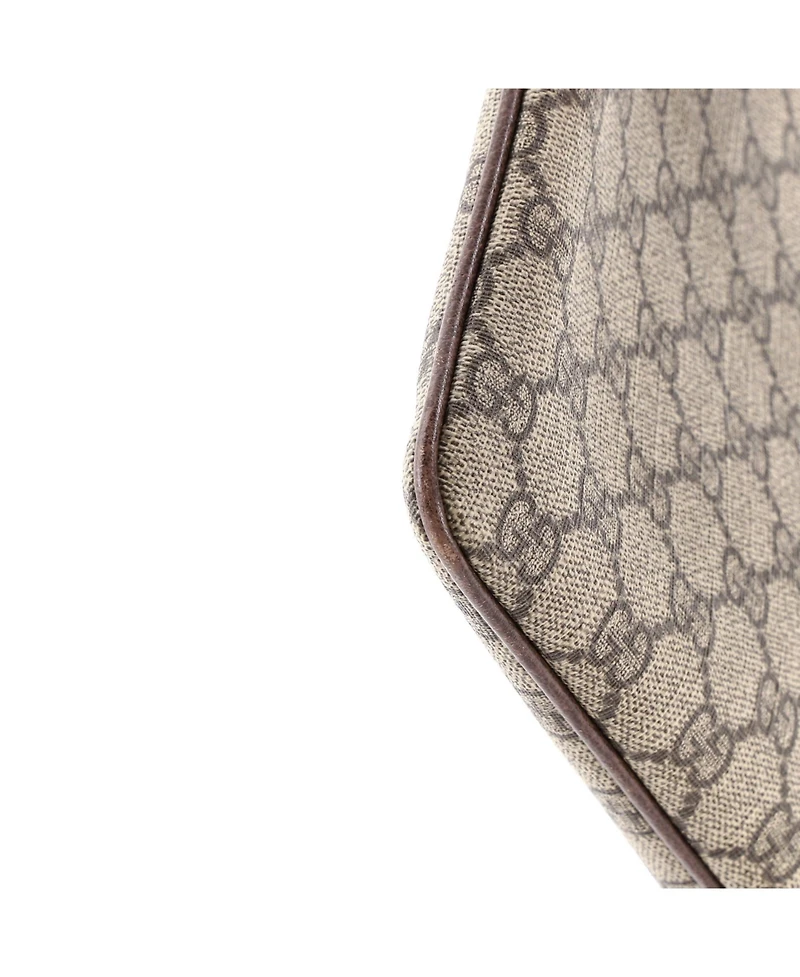 Pre-Owned Gucci Large Ophidia Zip Pouch Gg Coated Canvas