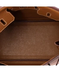 Pre-Owned HERMES Birkin 25 Handbag Brown Togo with Palladium Hardware