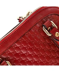 Pre-Owned Gucci Mini Convertible Dome Satchel Microguccissima Leather