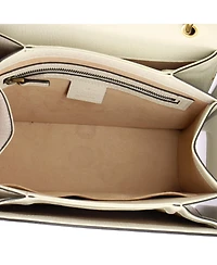 Pre-Owned Gucci Small Queen Margaret Top Handle Bag Gg Coated Canvas with Leather