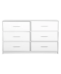 Rainsken Modern 6-Drawer Dresser with Large Fabric Drawers and Sturdy Wood Frame