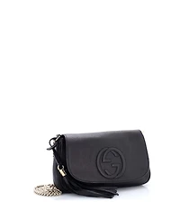 Pre-Owned Gucci Medium Soho Chain Crossbody Bag Leather