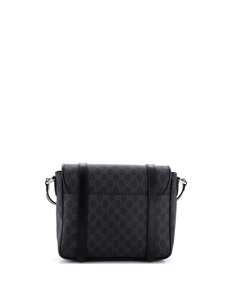 Pre-Owned Gucci Medium Interlocking G Patch Messenger Bag Gg Coated Canvas with Leather