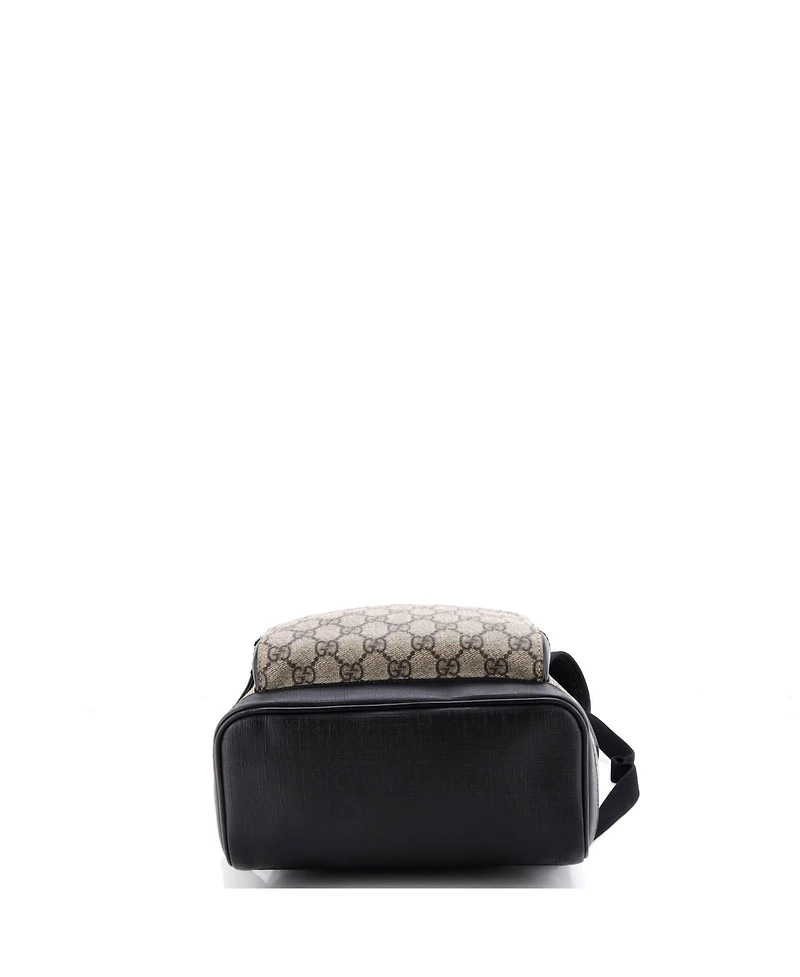 Pre-Owned Gucci Small Zip Pocket Backpack Gg Coated Canvas