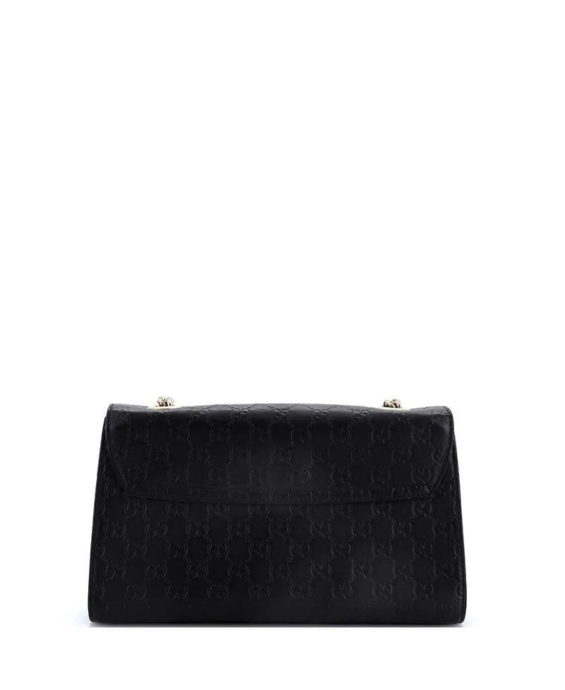 Pre-Owned Gucci Medium Emily Chain Flap Bag Guccissima Leather
