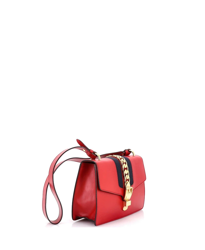 Pre-Owned Gucci Small Sylvie Shoulder Bag Leather
