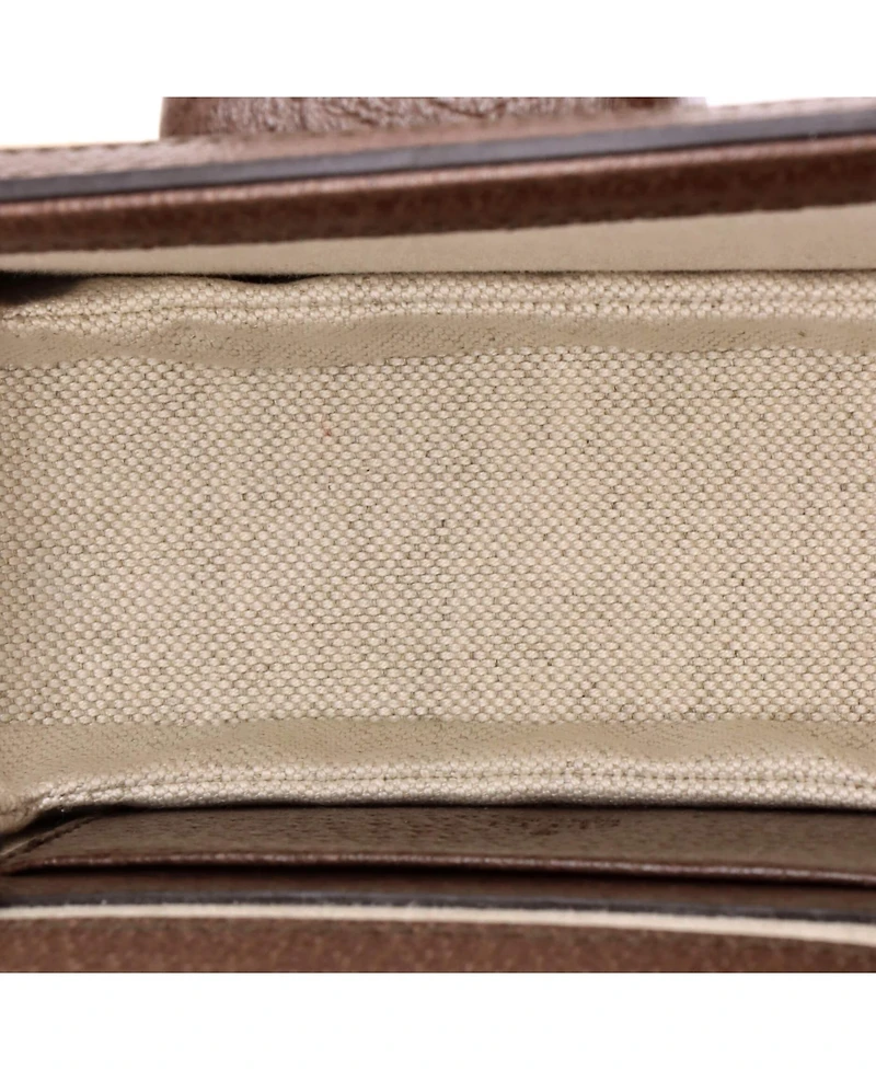 Pre-Owned Gucci Mini Bamboo 1947 Top Handle Bag Jumbo Gg Canvas