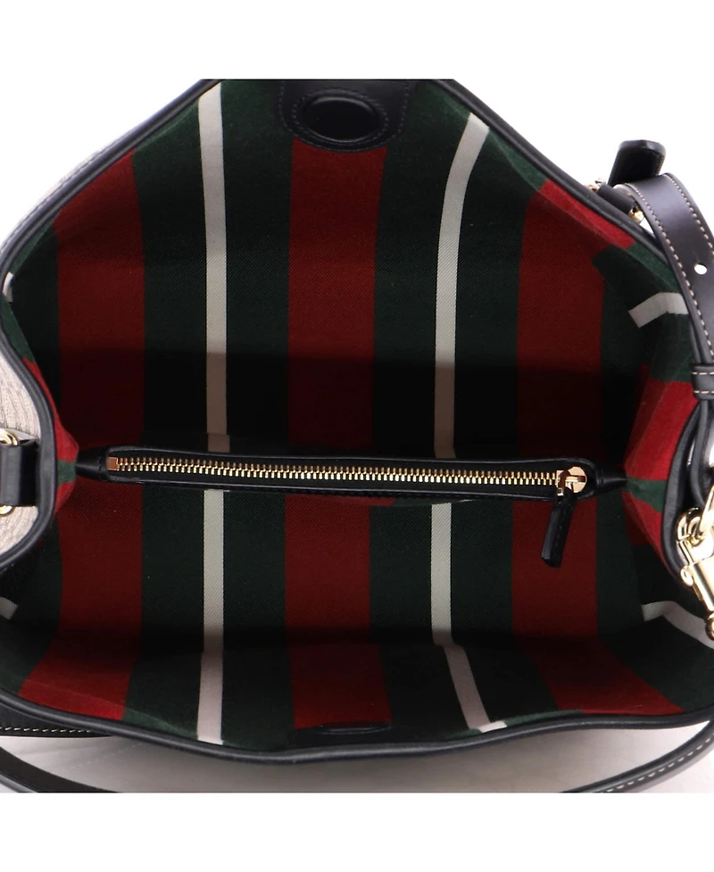 Pre-Owned Gucci Medium Gg Emblem Bucket Bag Gg Coated Canvas