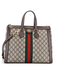 Pre-Owned Gucci Medium Ophidia Top Handle Tote Gg Coated Canvas