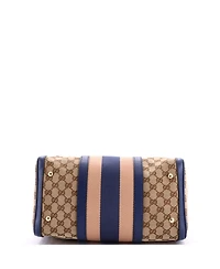 Pre-Owned Gucci Medium Vintage Web Boston Bag Gg Canvas