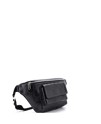 Pre-Owned Gucci Front Pocket Belt Bag Gg Embossed Perforated Leather