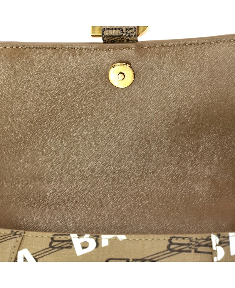 Pre-Owned Balenciaga Small Hourglass Top Handle Bag Monogram Coated Canvas