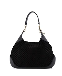 Pre-Owned Gucci Medium B Shoulder Bag Gg Suede