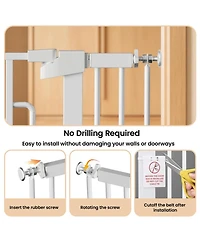 Streamdale Furniture Extra Tall Cat Gate with Small Door, Pressure Mounted