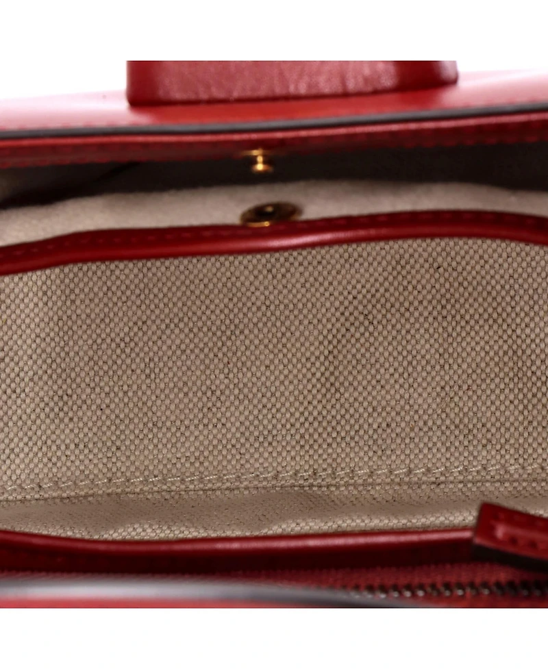 Pre-Owned Gucci Small Bamboo 1947 Top Handle Bag Leather
