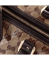 Pre-Owned Gucci Medium Joy Boston Bag Gg Coated Canvas