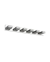Busdays 39 Inch Modern Led Vanity Light 6 Lights Square Acrylic Lampshades Wall Mount Bathroom Mirror Lighting Fixture