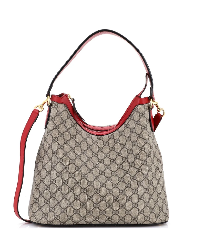 Pre-Owned Gucci Linea A Hobo Gg Coated Canvas
