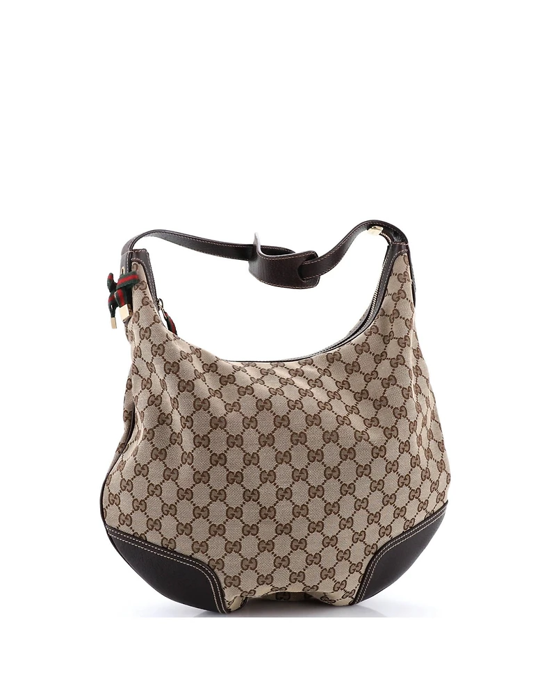 Pre-Owned Gucci Large Princy Hobo Gg Canvas
