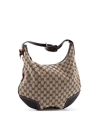 Pre-Owned Gucci Large Princy Hobo Gg Canvas