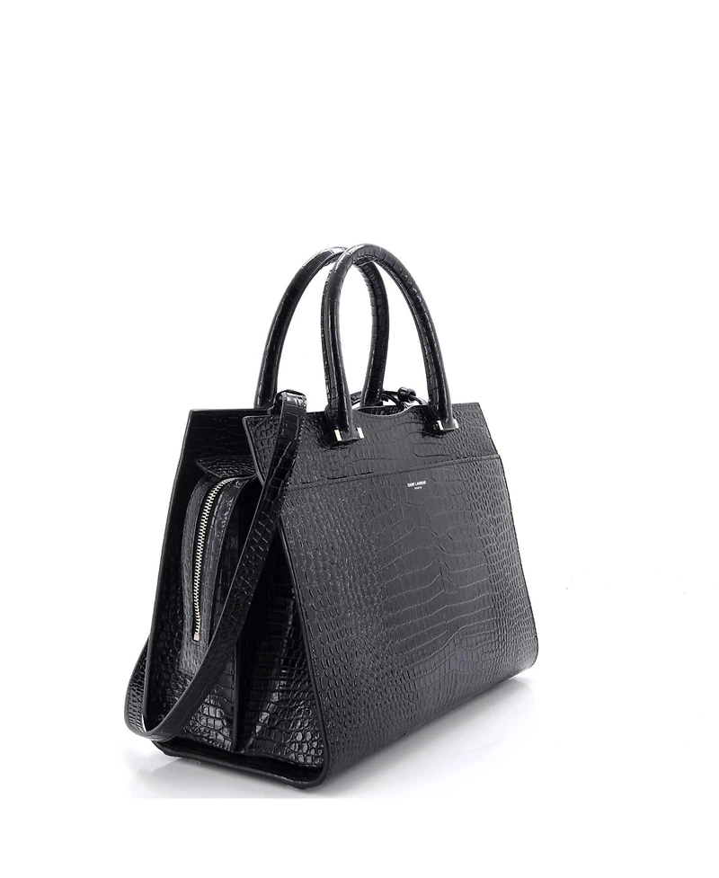 Pre-Owned Saint Laurent Medium Uptown Tote Embossed Leather