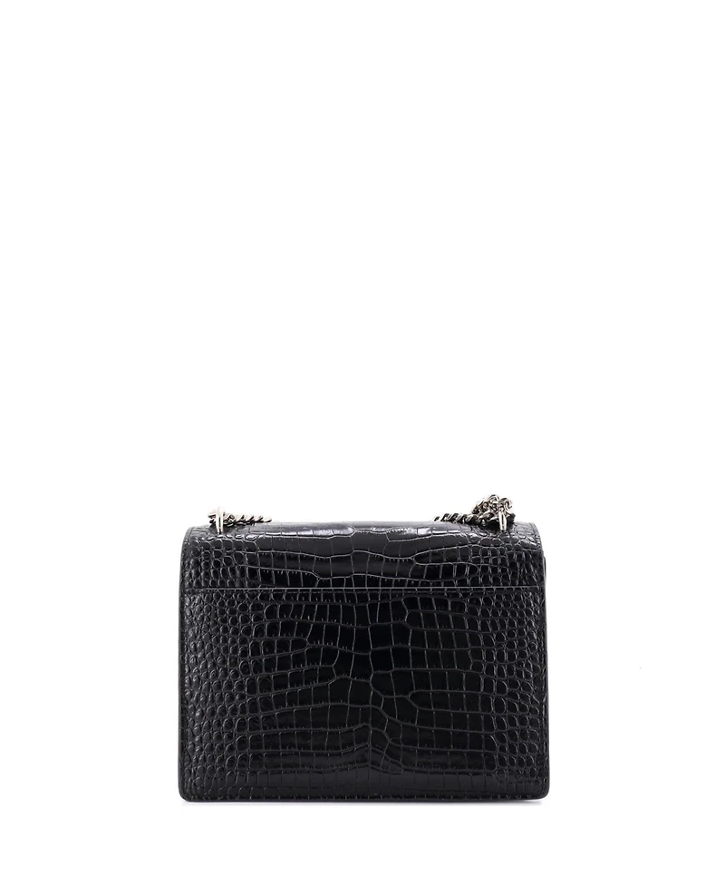 Pre-Owned Saint Laurent Medium Sunset Crossbody Bag Embossed Leather