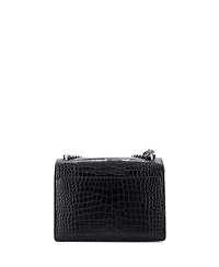 Pre-Owned Saint Laurent Medium Sunset Crossbody Bag Embossed Leather