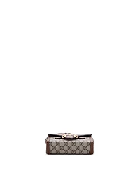 Pre-Owned Gucci Mini Horsebit 1955 Flap Crossbody Bag Gg Coated Canvas